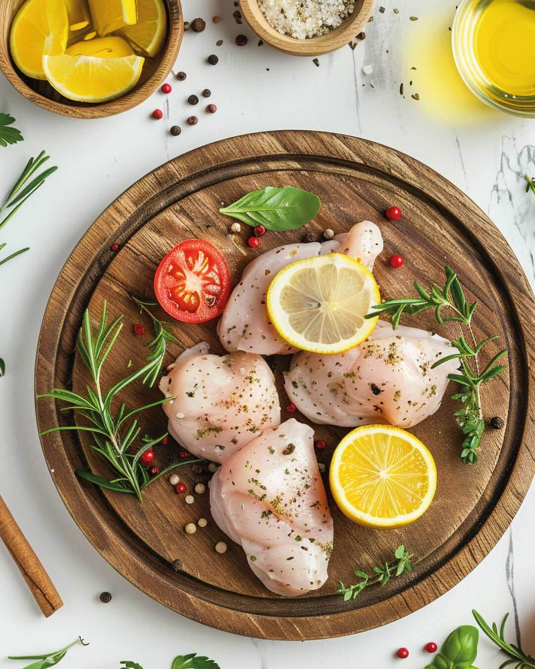 Pollo a la Plancha con Aderezo de Limón y Aceite de Oliva