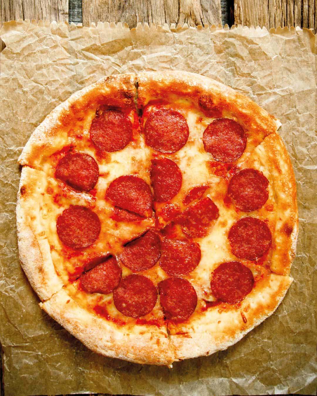 Pizza de Pepperoni sin Gluten con Aceite de Oliva O-Live Orgánico