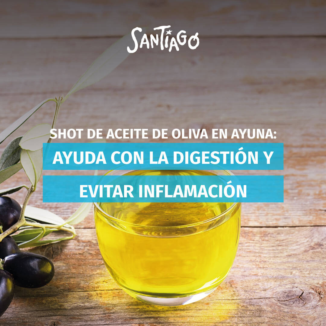 ¿Sabías que? Tomar un shot de aceite de oliva en ayunas ayuda a la digestión y evitar inflamación