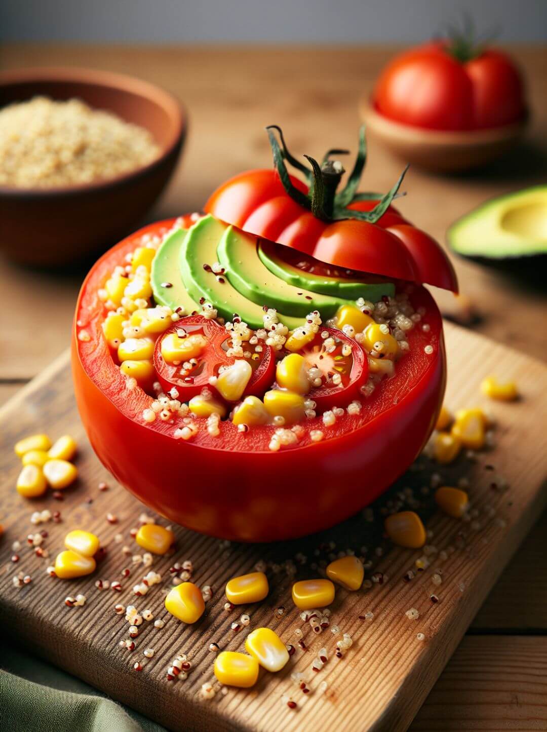 Tomate Relleno de Quinoa y Palta 🍅🥑