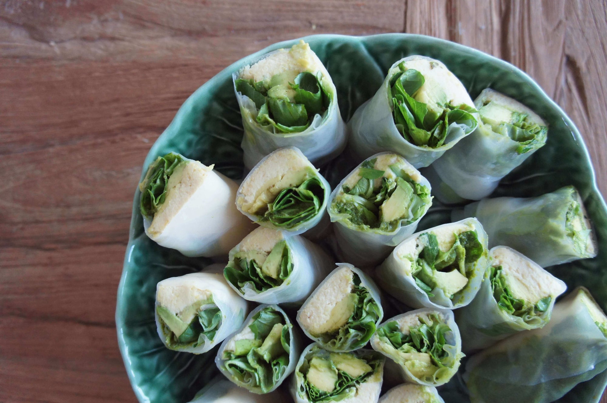 Rollitos con papel de arroz
