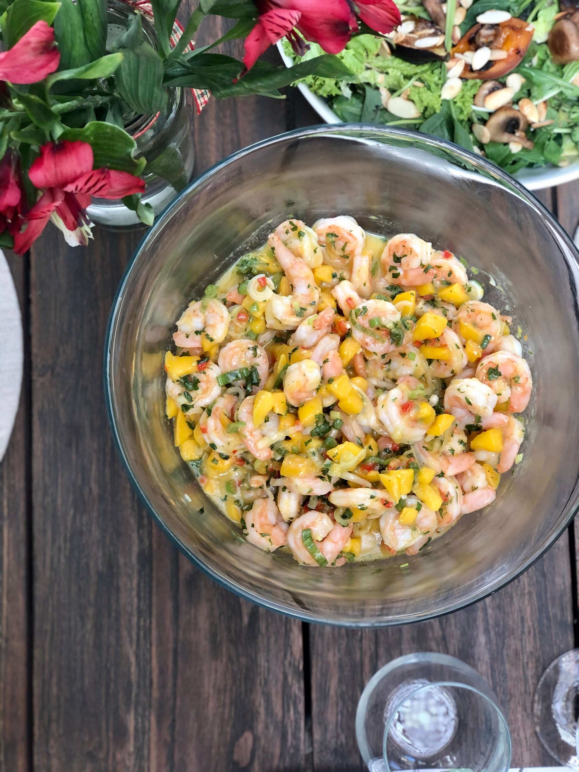 Ceviche de Camarones y Mango