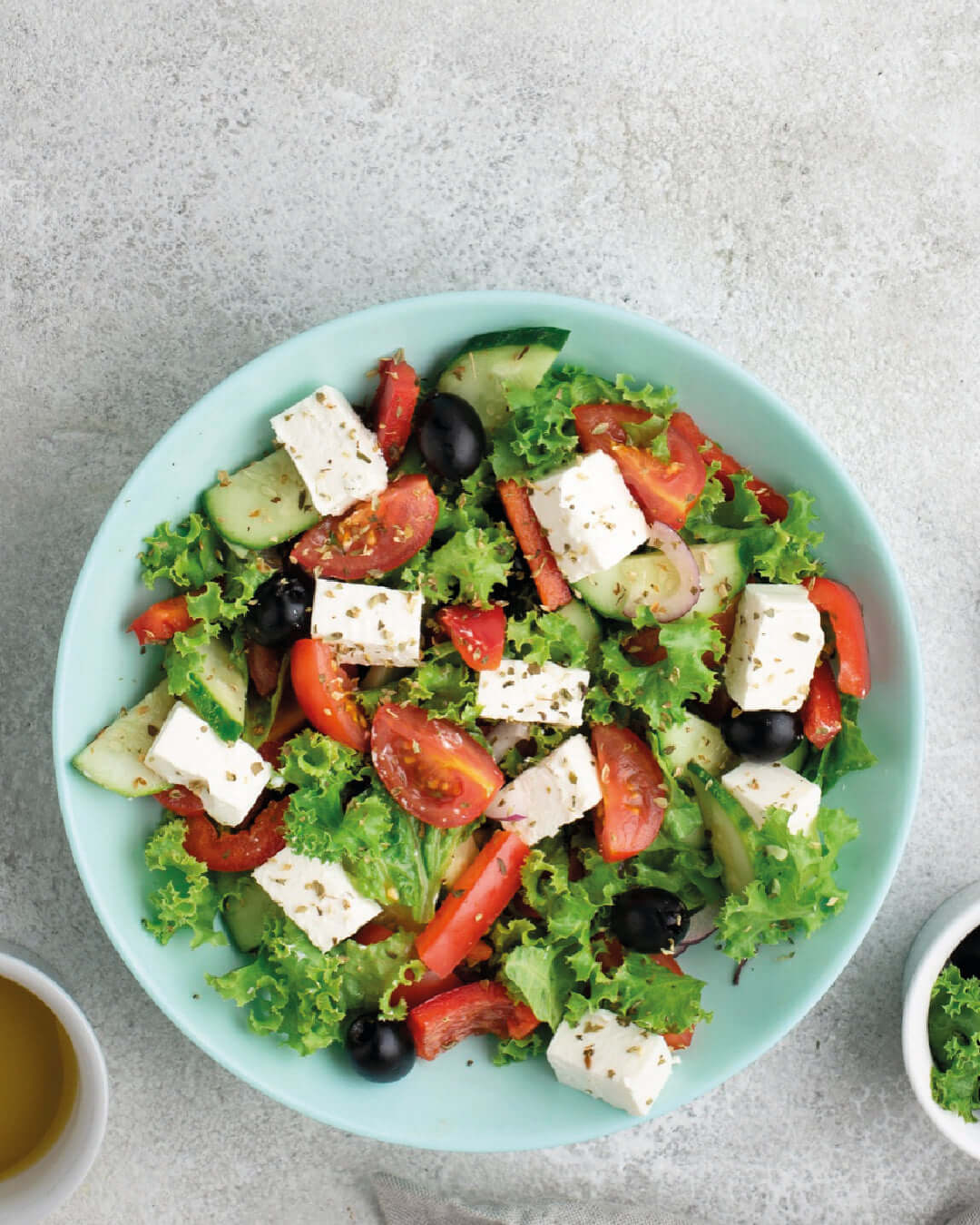 Ensalada Mediterránea con Aceite de Oliva Santiago