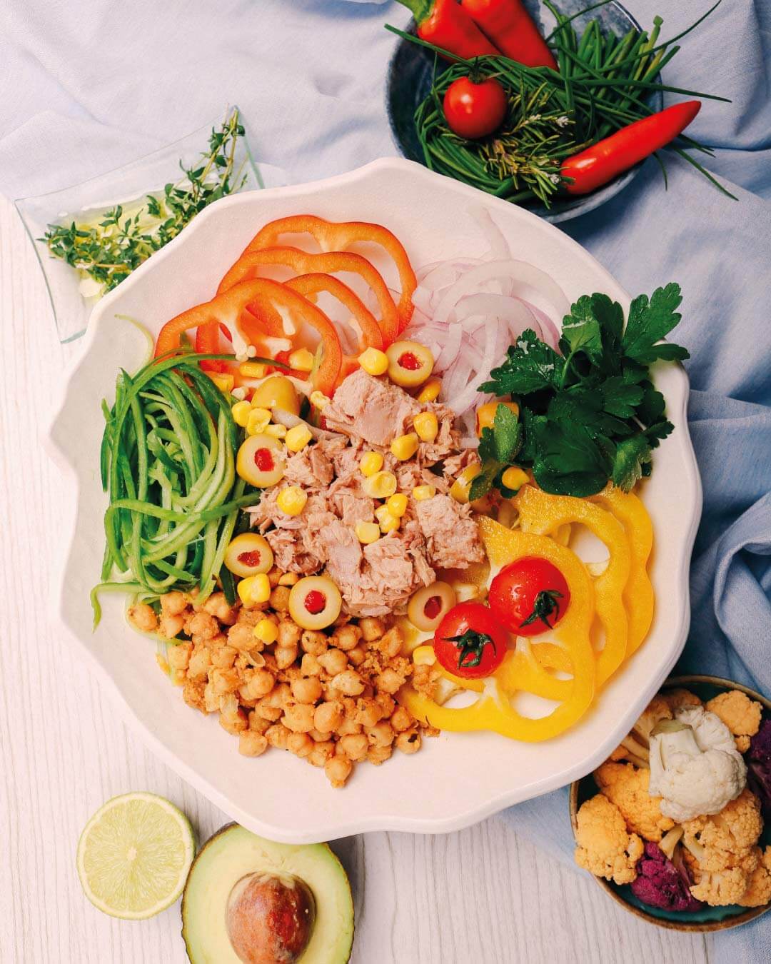 Ensalada Gourmet de Garbanzos y Atún