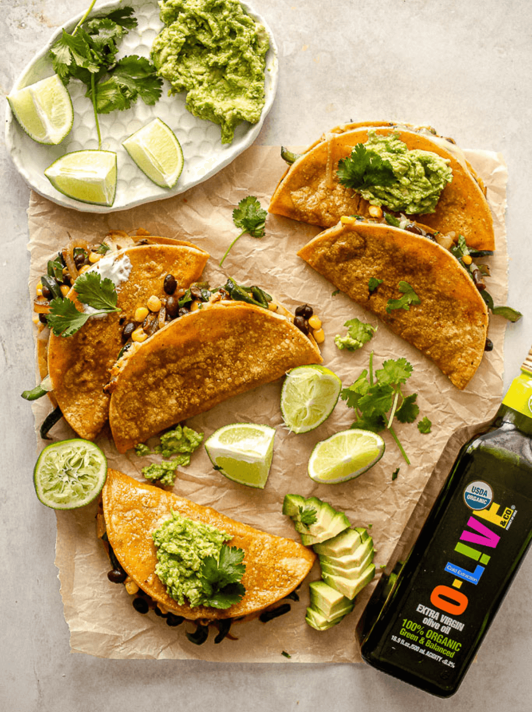 Quesadillas con porotos negros y palta 🌮