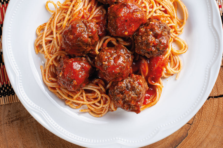 Spaghetti con Albóndigas y Salchichas al estilo "El Padrino"