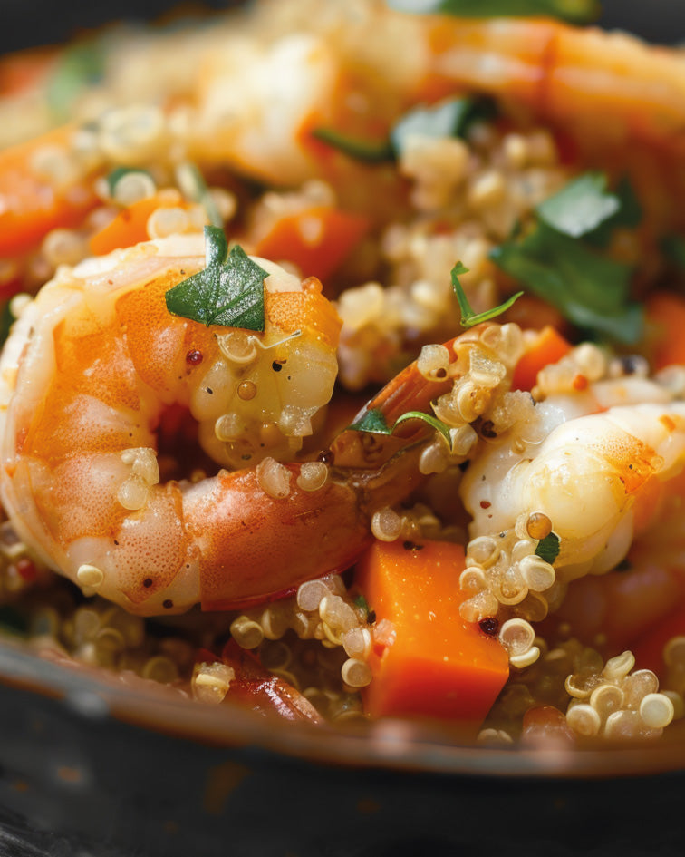 Receta de Primavera: Ensalada Thai de Quinoa con Camarones