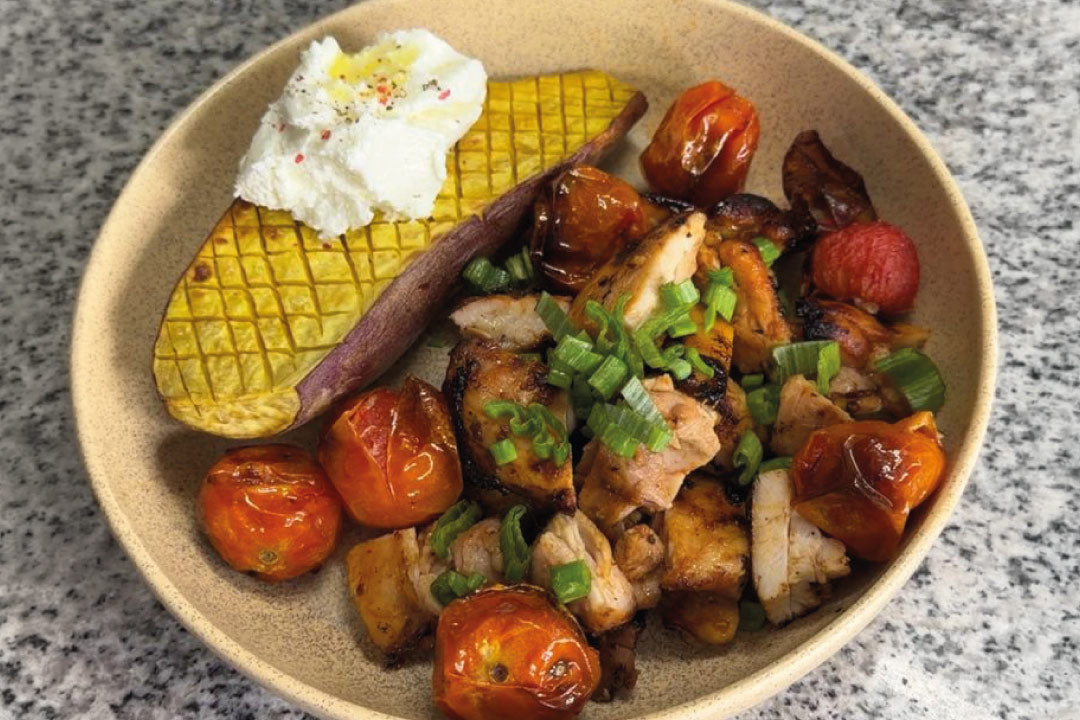 Pollo y Camote en Freidora de Aire