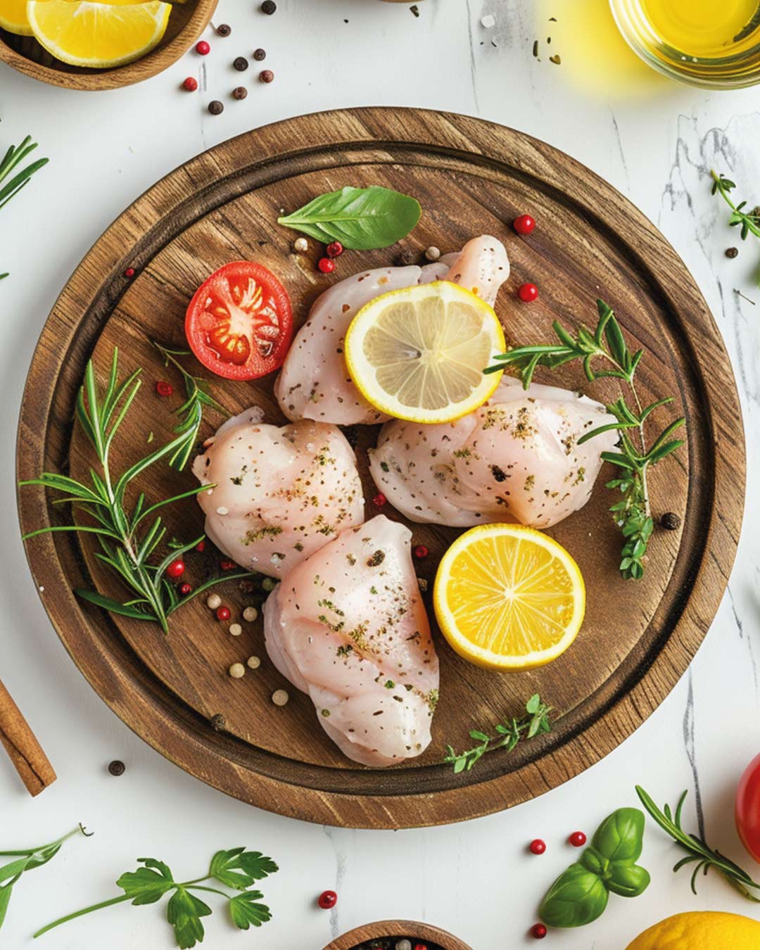 Receta Pollo al Horno con Hierbas, Limón y Aceite de Oliva O-Live