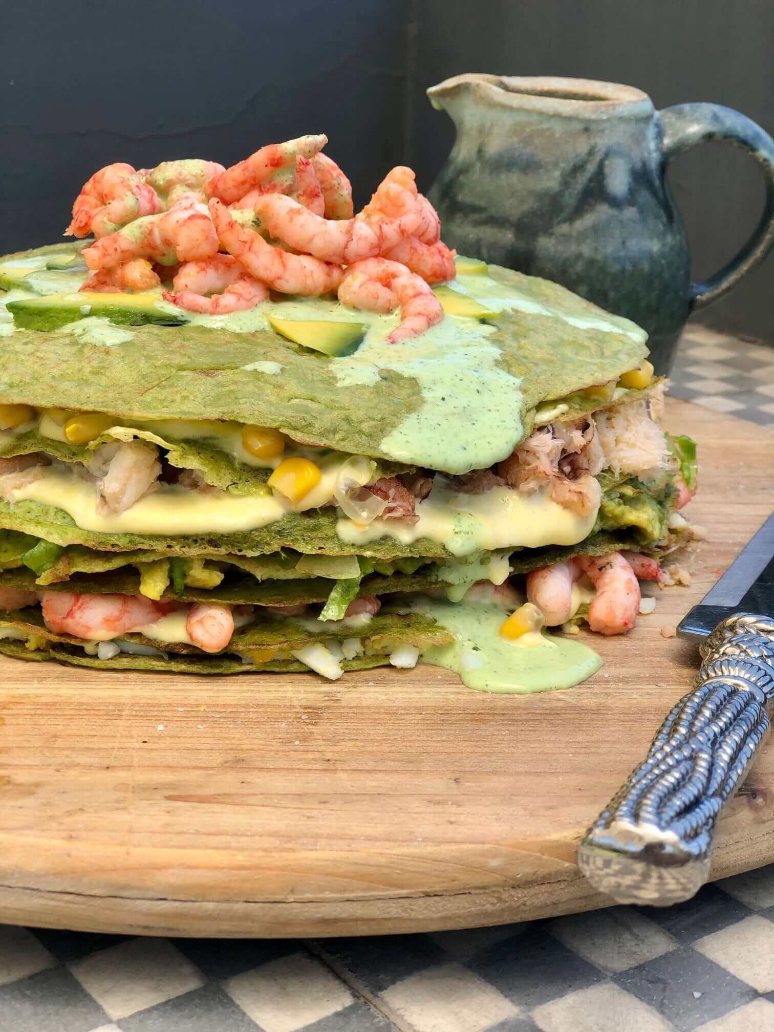 Torta de Panqueques del Mar