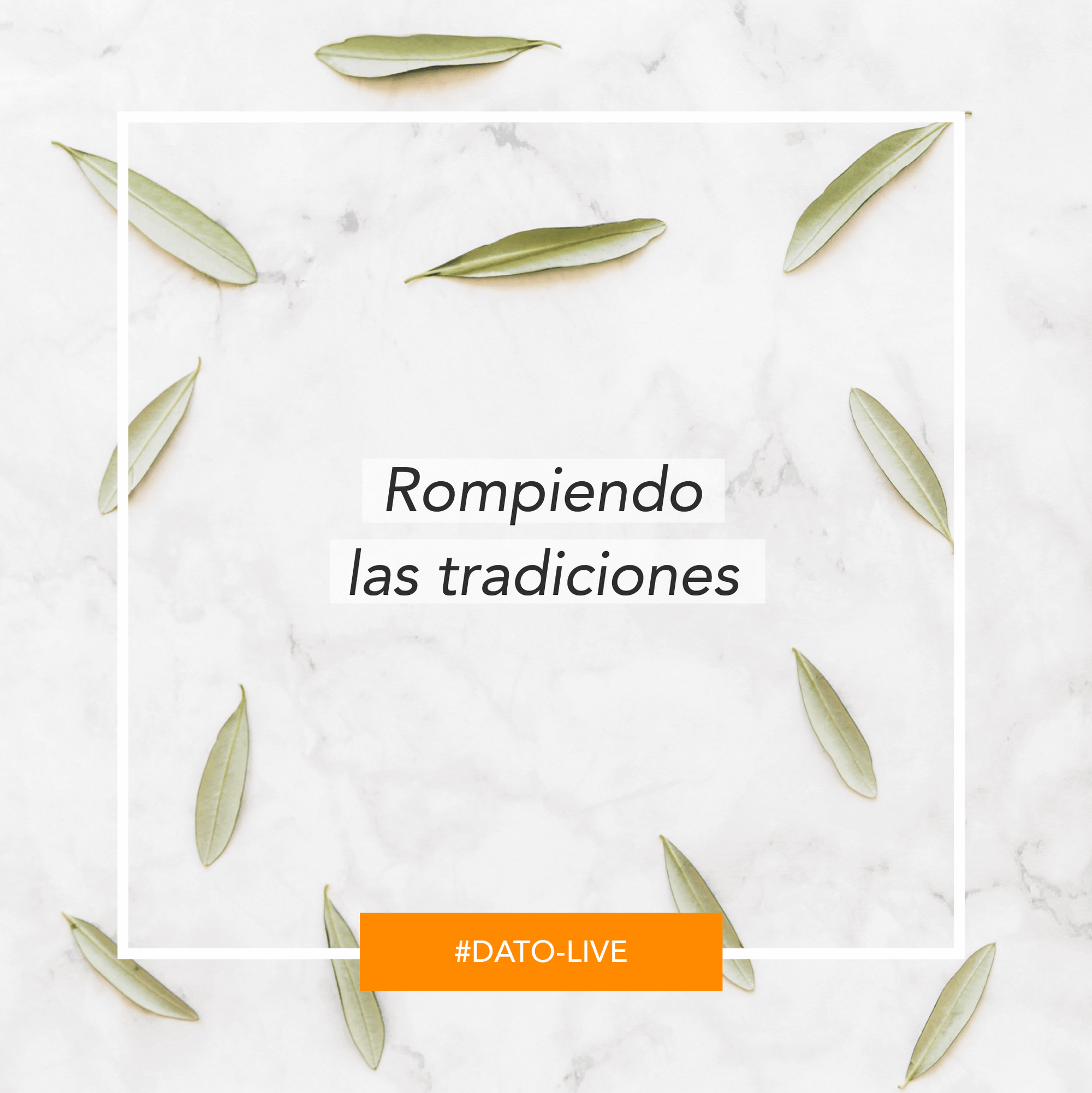 Portada de Dato O-Live que muestra el texto: "Rompiendo las tradiciones".
