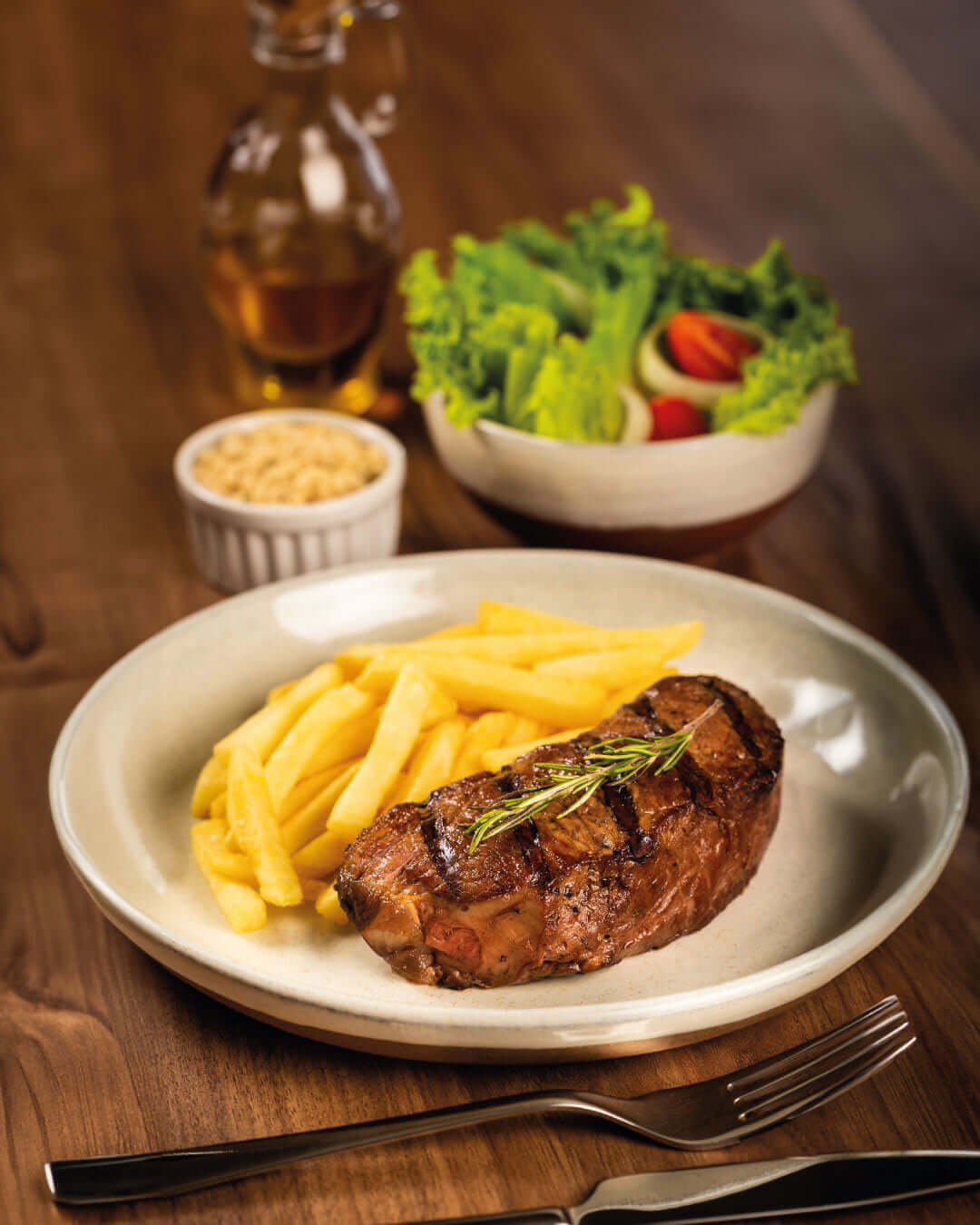 Receta de Lomo Vetado con Papas Fritas al Estilo O-Live