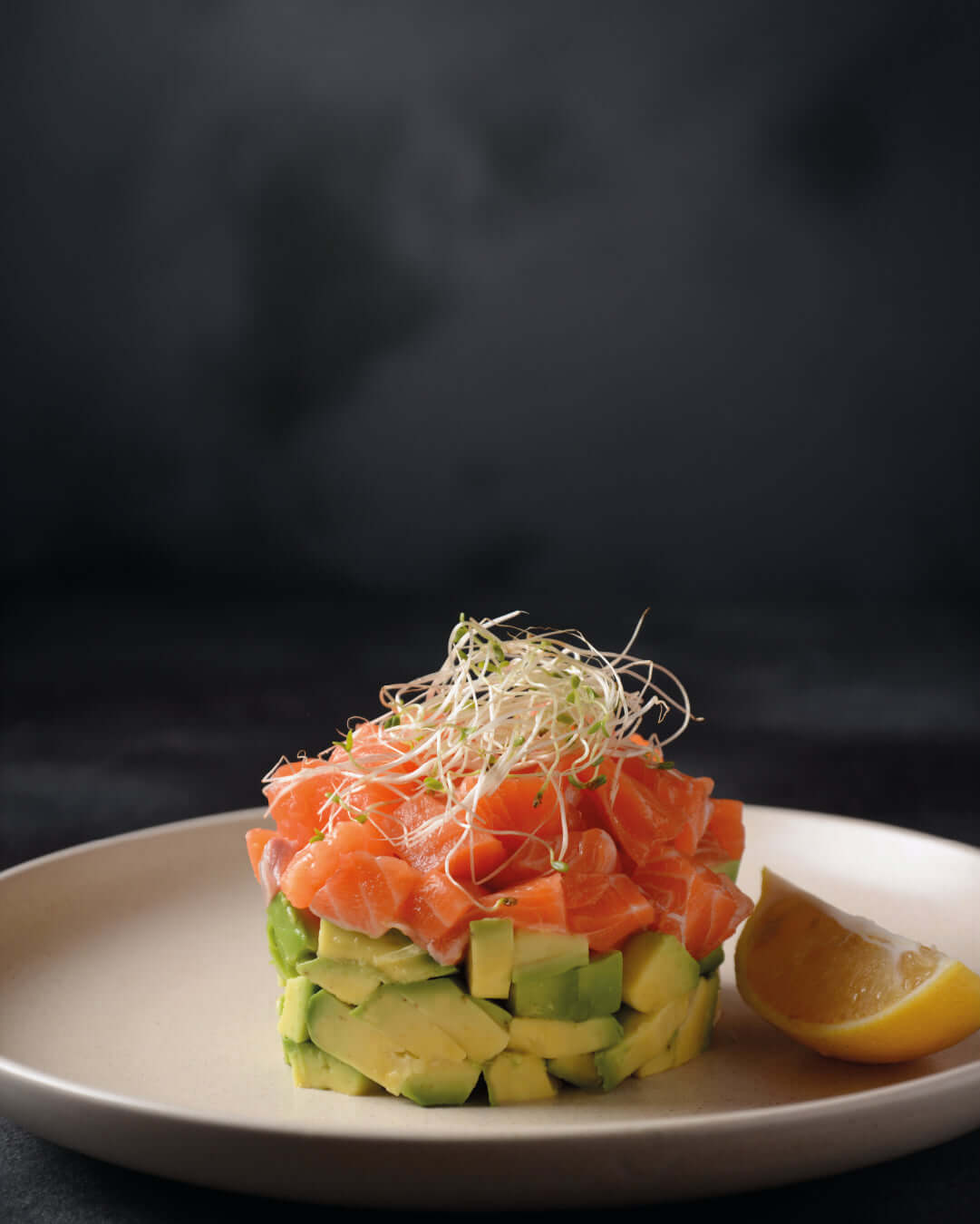 Tartar de salmón con palta