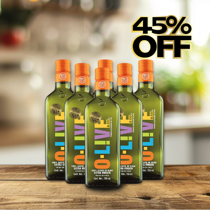 Aceite de Oliva Extra Virgen O-Live 750ml x6 Unidades