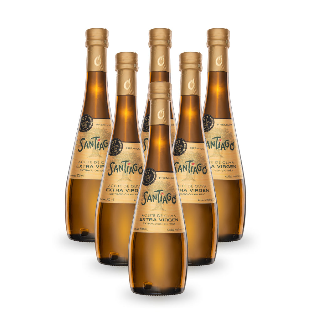 Aceite de Oliva Extra Virgen Santiago Premium 500ml x6 Unidades